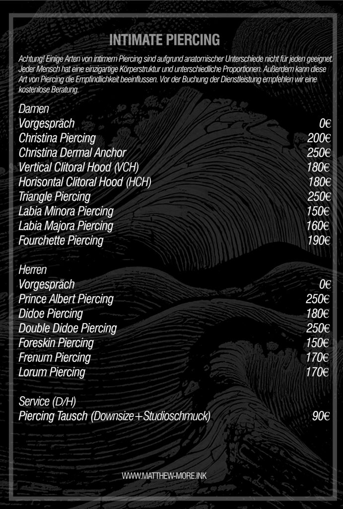 Intim Piercing Nürnberg Preis